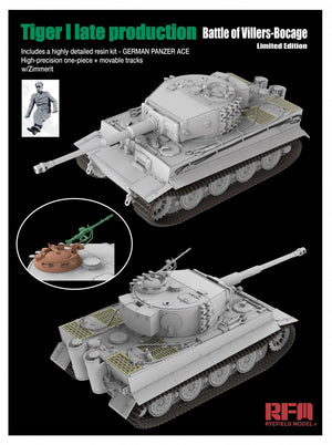 Rye Field Model 5101 Tiger I Late Production Battle of Villers-Bocage Limited Edition 1/35 – imagen 3