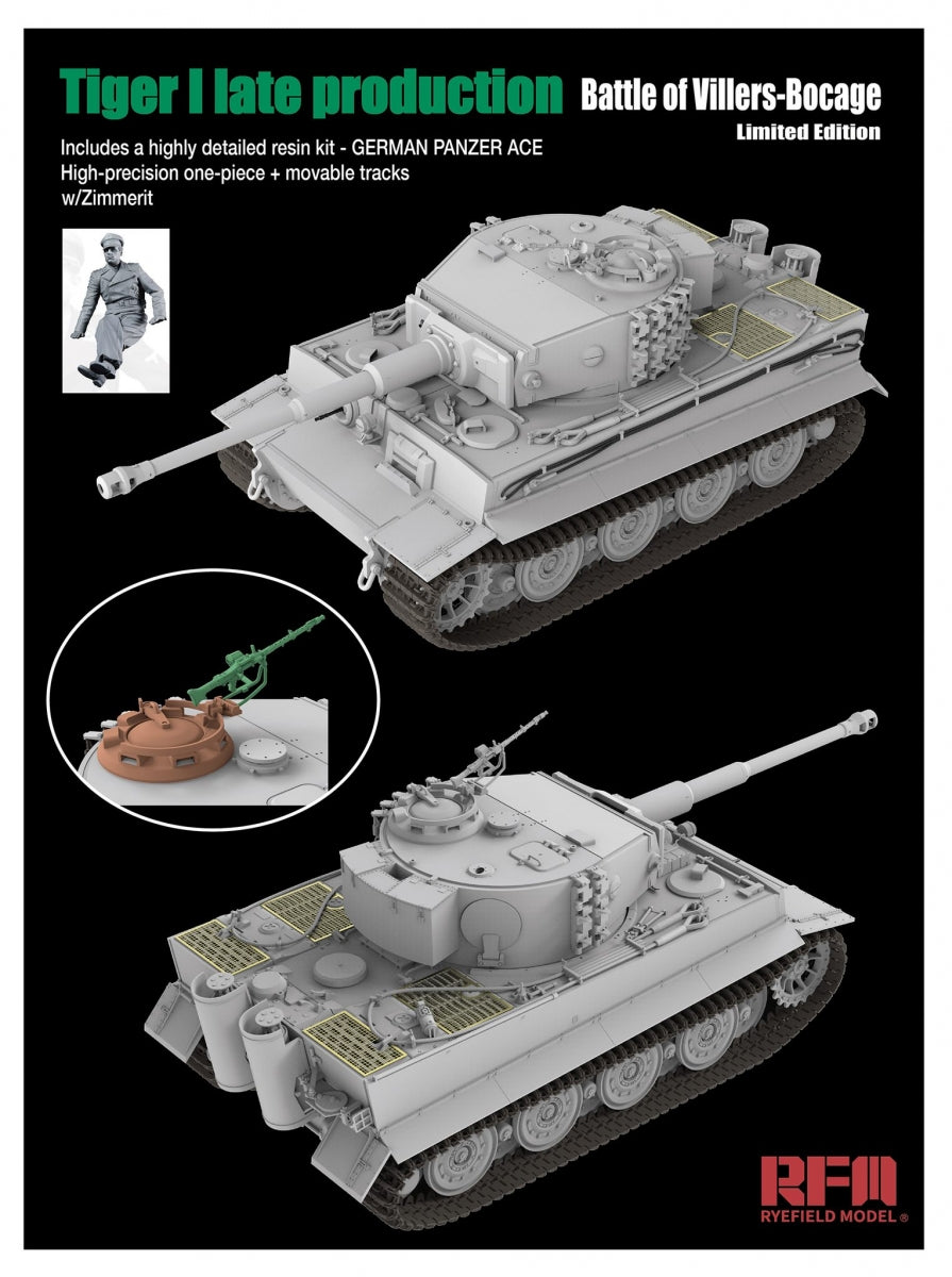 Rye Field Model 5101 Tiger I Late Production Battle of Villers-Bocage Limited Edition 1/35 – imagen 3