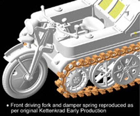 Dragon 6341 Sd.Kfz.2 Kettenkrad Early Production w/Infanteriekarren 1/35 – imagen 8