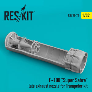 RESKIT RSU32-0072 F-100 « SUPER SABER » TUYAU D&amp;#39;ÉCHAPPEMENT TARDIF POUR MAQUET TRUMPETER 1/32 – image 2