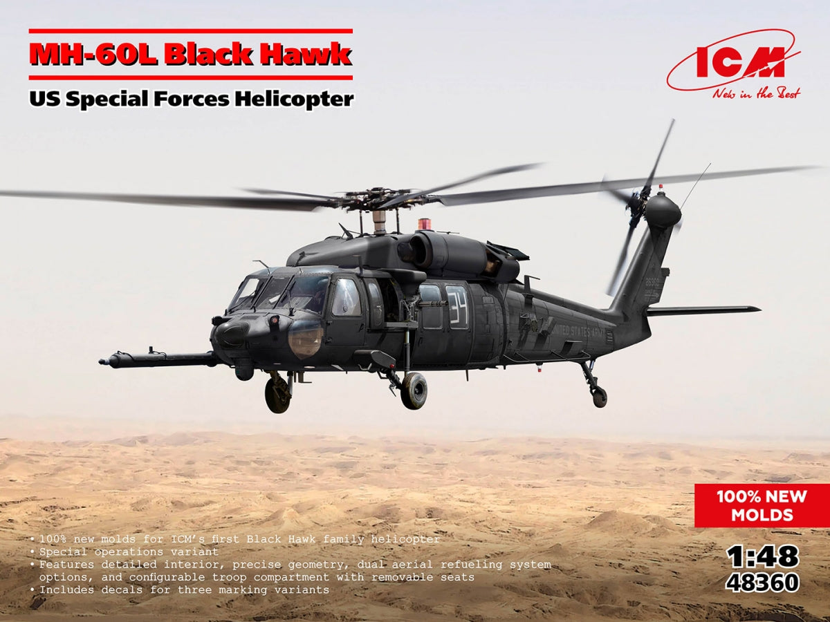 ICM 48360 MH-60L Black Hawk US Special Forces Helicopter 1/48 – zdjęcie 2