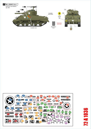 Star Decals 72-A1036 US S.P. Howitzers. M7 Priest, M8 HMC and M4 (105mm). 75th-D-Day-Special. Normandy and France in 1944 1/72 – Bild 2