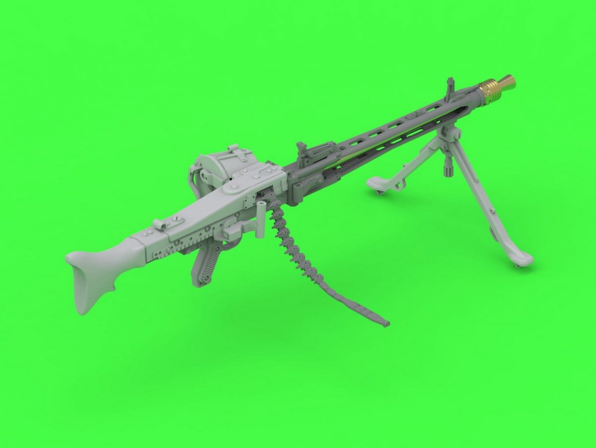 Master GM-35-024 MG-42 - niemiecki karabin maszynowy (7.92mm) - kompletny karabin - zawiera elementy toczone, żywiczne, fototrawione (1 szt.) 1/35 – imagen 2