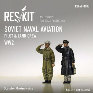 RESKIT RSF48-0003 Soviet Naval Aviation pilot &amp;amp; land crew (WW2) 1/48