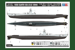 Hobby Boss 83524 U.S. Navy Submarine &amp;quot;Little Shark&amp;quot; SS-212 1944 1/350 – imagen 4