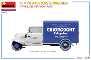 MiniArt 38053 TEMPO A400 KASTENWAGEN 3-WHEEL DELIVERY BOX TRUCK 1/35 – Bild 10