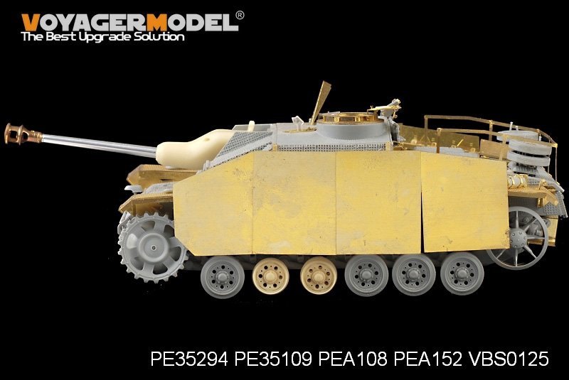 Maquette Voyager PEA152 Jupes latérales de fin de production pour StuG.III Ausf.G allemand de la Seconde Guerre mondiale, modèle 1 (pour kit DRAGON) 1/35 – image 2