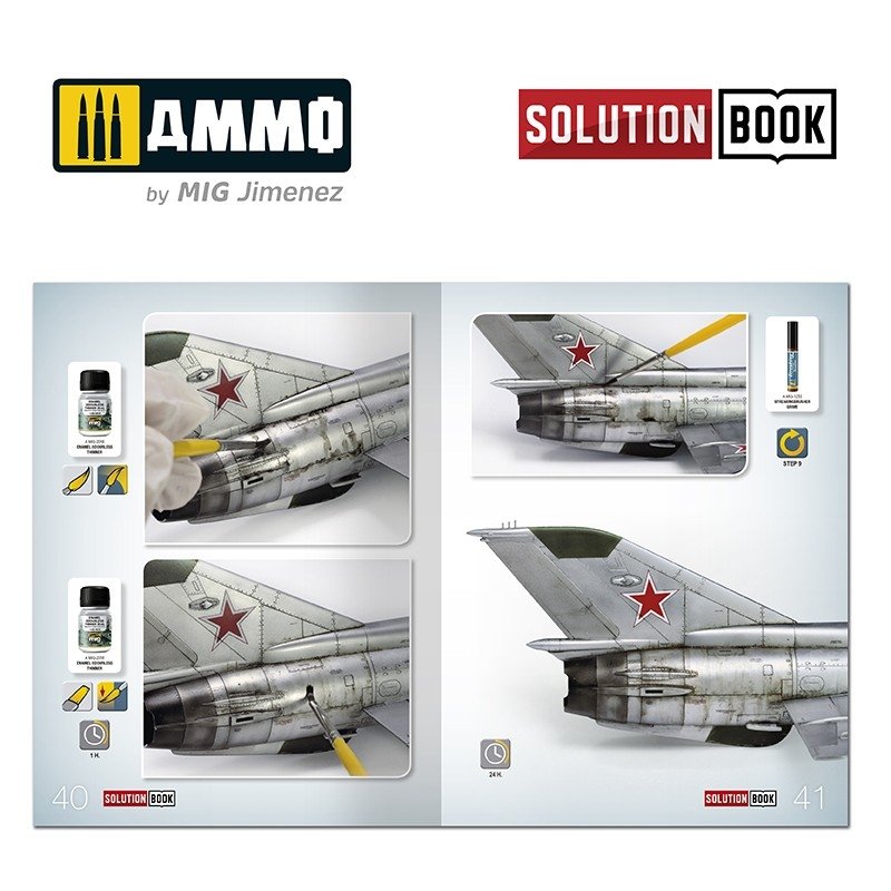 AMMO of Mig Jimenez 6521 How To Paint Bare Metal Aricraft Solution Book – imagen 5