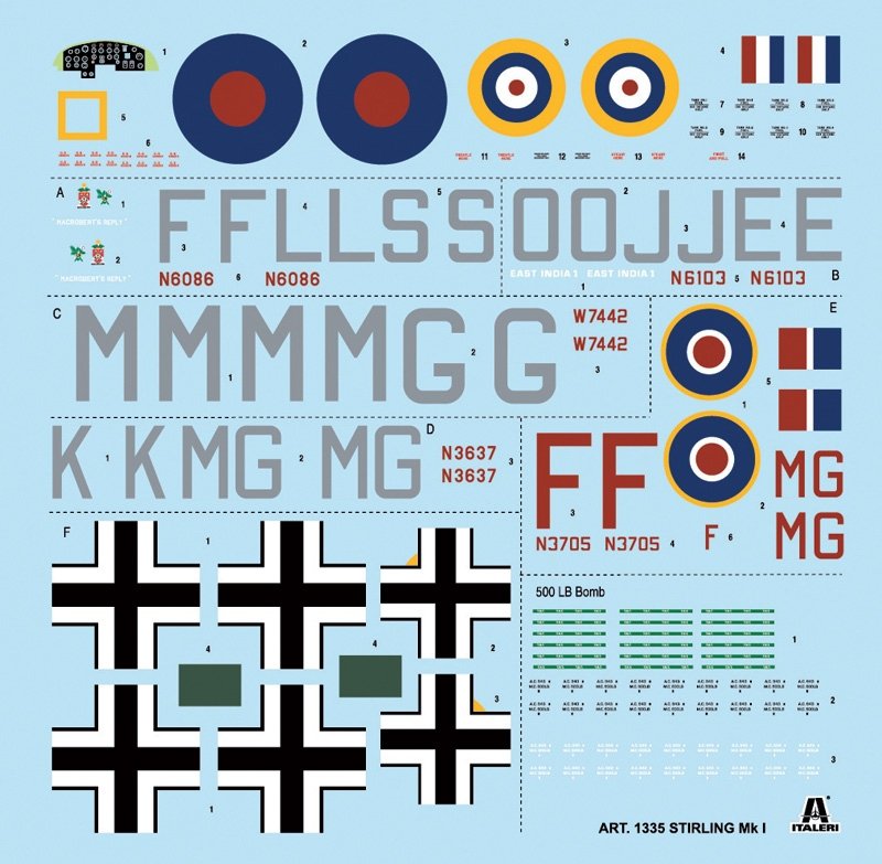 Italeri 1335 STIRLING Mk.I 1/72 – imagen 3
