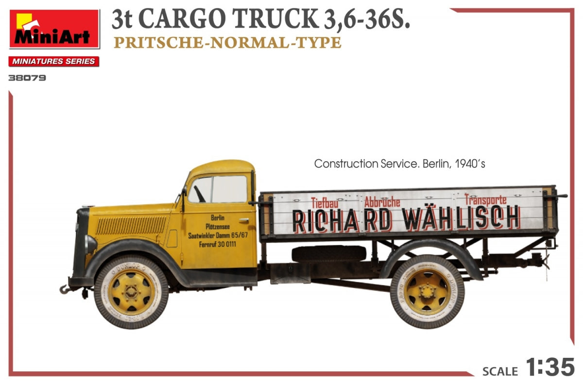 MiniArt 38079 3t CARGO TRUCK 3,6-36S. PRITSCHE-NORMAL-TYPE 1/35 – Bild 13