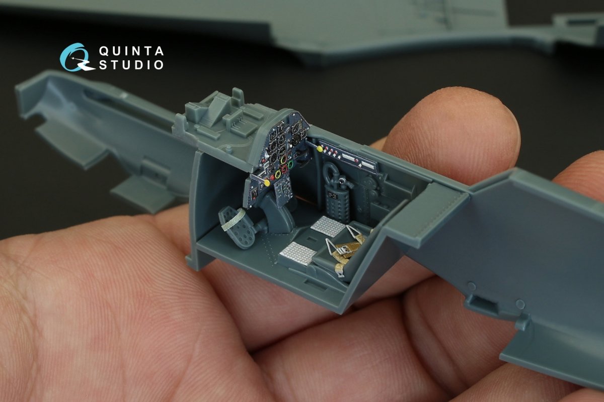 Quinta Studio QD48086 Bf 109E-1/E-3 3D-Printed &amp;amp; coloured Interior on decal paper (for Eduard kit) 1/48 – imagen 9