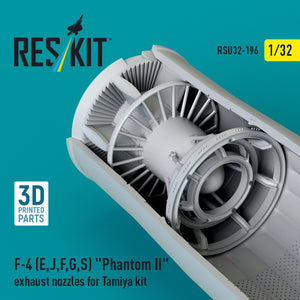 RESKIT RSU32-0196 F-4 (E, J, F, G, S) &amp;quot;Phantom II&amp;quot; exhaust nozzles for Tamiya kit (3D Printed) 1/32 – zdjęcie 3