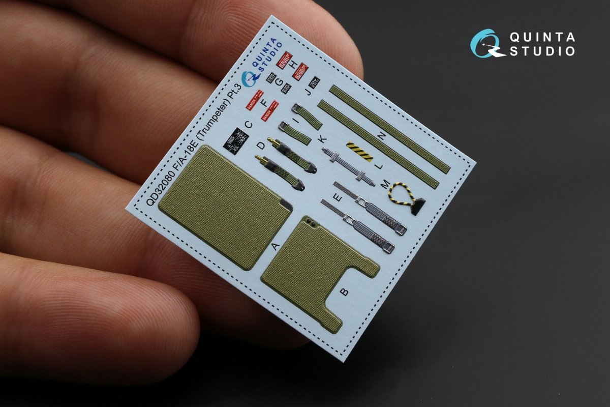 Quinta Studio QD32080 F/A-18E 3D-Printed &amp;amp; coloured Interior on decal paper (for Trumpeter kit) 1/32 – imagen 4