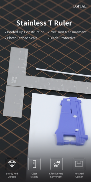 DSPIAE SST-01 Stainless Steel T-Ruler – immagine 4
