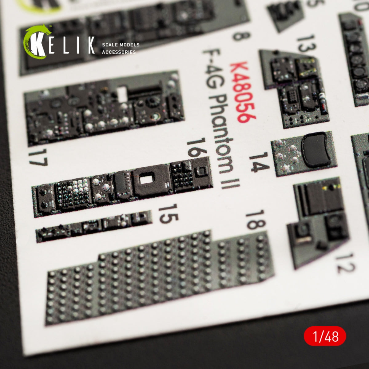 KELIK K48056 F-4G INTERIOR 3D DECALS FOR MENG KIT 1/48 – immagine 4