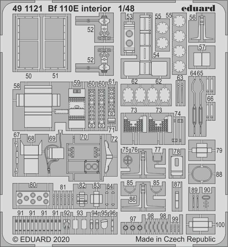 Intérieur du Bf 110E Eduard 491121 au 1/48 DRAGON