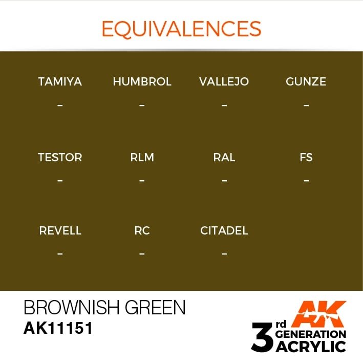 AK Interactive AK11151 BROWNISH GREEN – STANDARD 17ml – imagen 3