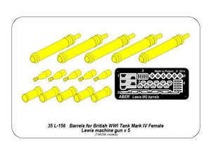 Aber 35L-156 Barrels for British WWI Tank Mark IV – Female 1/35 – imagen 11