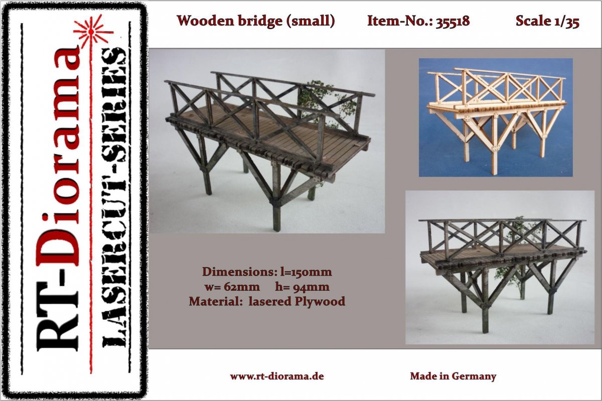 RT-Diorama 35518 Pont en bois (petit) 1/35