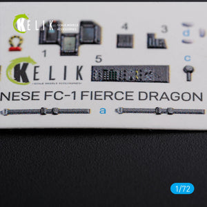 Décalcomanies 3D intérieures KELIK K72101 FC-1 Fierce Dragon chinois pour maquette Trumpeter au 1/72 – image 5