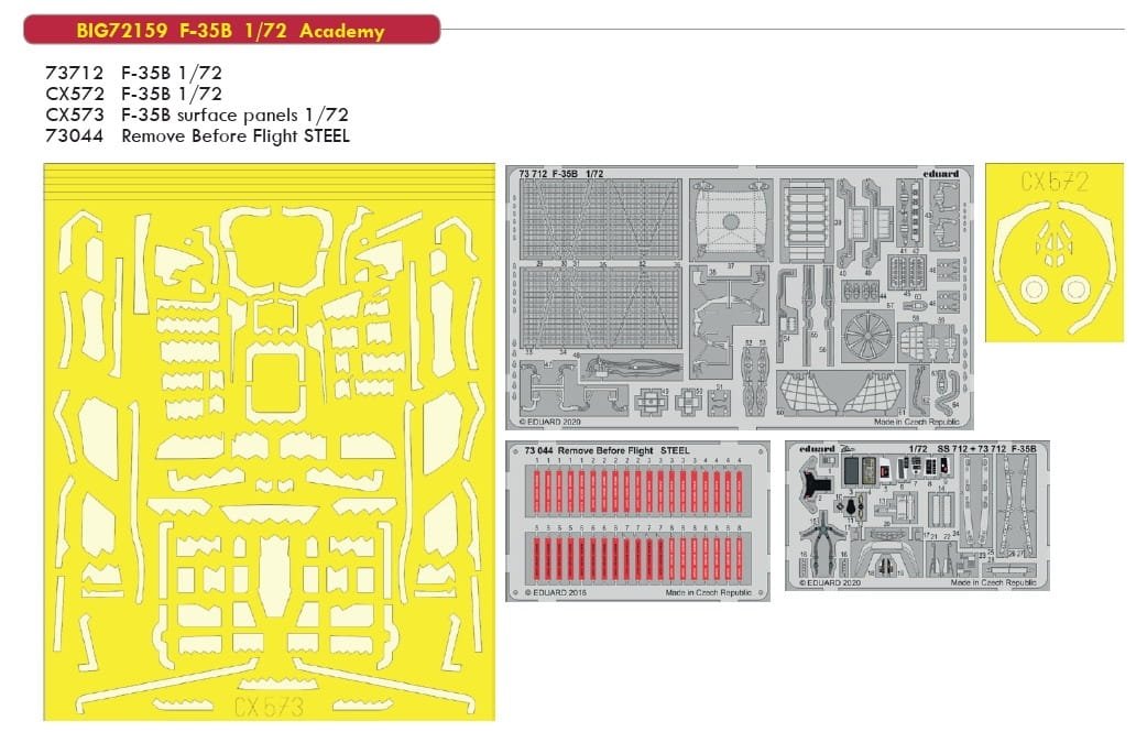 Eduard BIG72159 F-35B 1/72 for ACADEMY – imagen 2