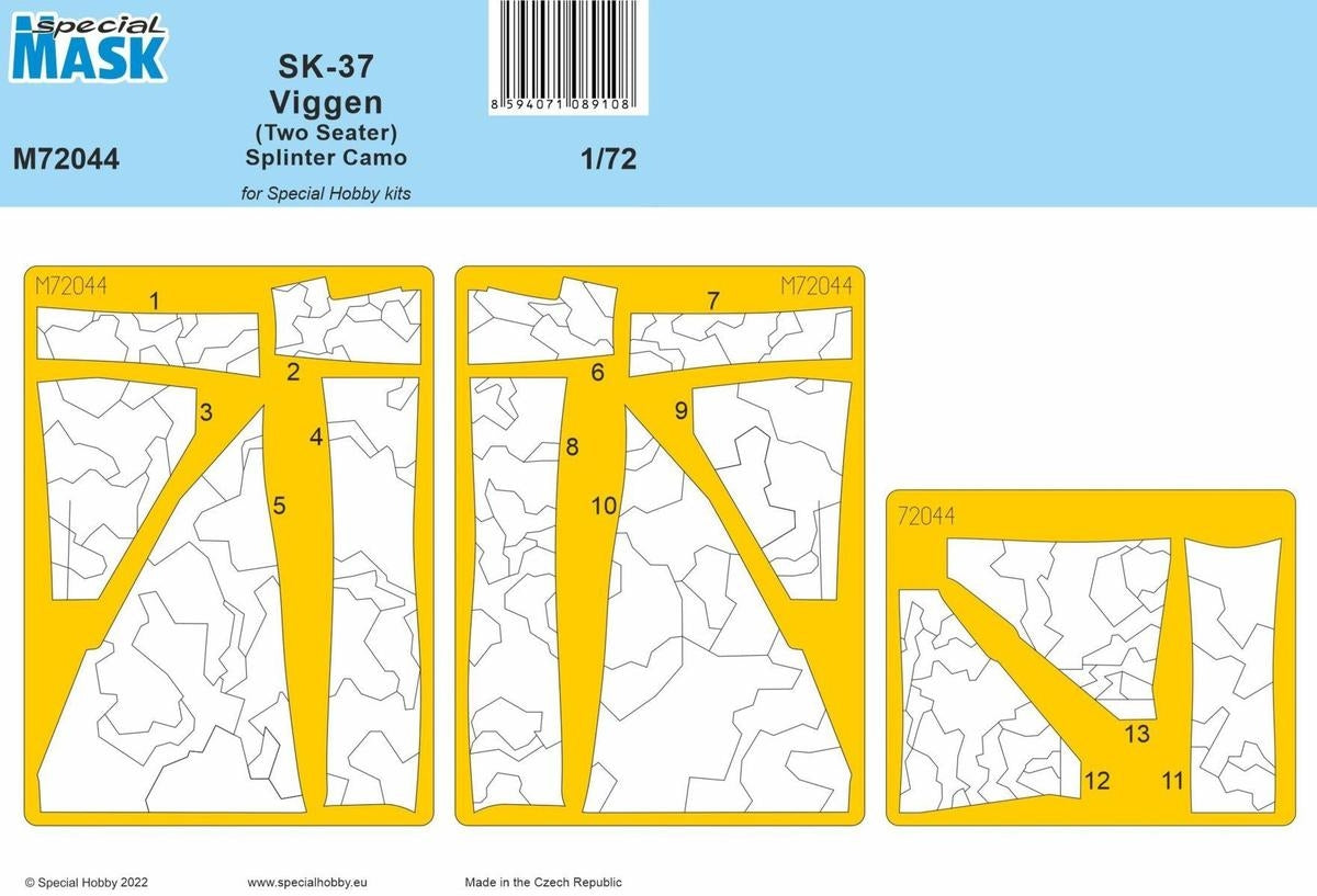 Special Hobby M72044 SK-37 Viggen (deux places) Splinter camo 1/72 
