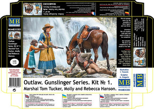 Master Box 35203 Outlaw. Gunslinger n° 1 : Marshal Tom Tucker, Molly et Rebecca Hanson 1/35 – image 2