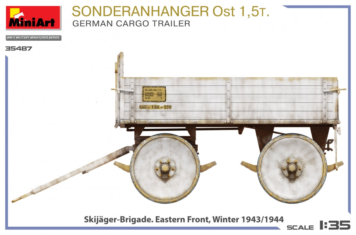 MiniArt 35487 Sonderanhanger 0st 1,5T. German Cargo Trailer 1/35 – Bild 5