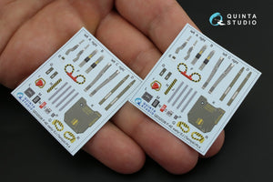 Quinta Studio QD32038 F-4E early/F-4EJ 3D-Printed &amp;amp; coloured Interior on decal paper (for Tamiya kit) 1/32 – imagen 6