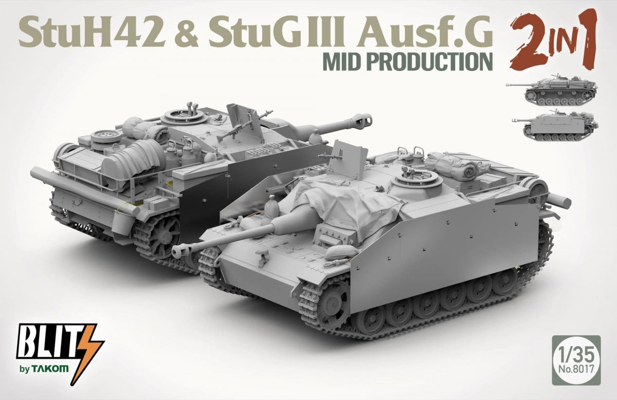 Takom 8017 StuH 42 StuG III Ausf. G Mid Production 2 in 1 1/35 – zdjęcie 2