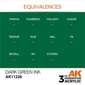 AK Interactive AK11226 DARK GREEN – INK 17ml – imagen 3