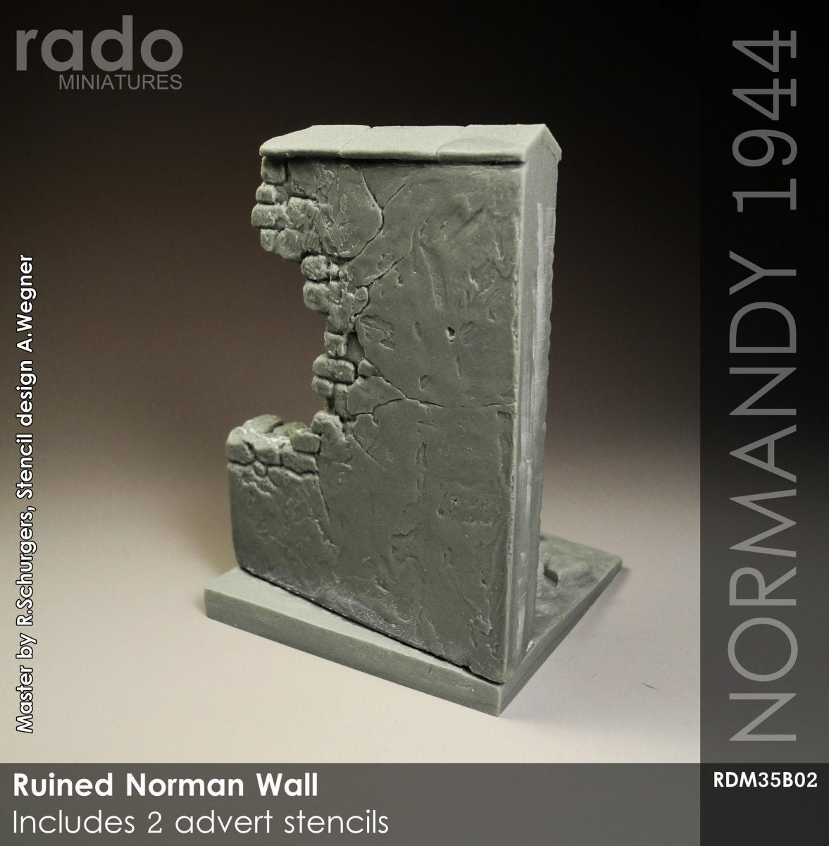 RADO Miniatures RDM35B02 Ruined Norman Wall 1/35 – imagen 3