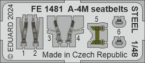 Ceintures de sécurité Eduard FE1481 A-4M STEEL MAGIC FACTORY 1/48