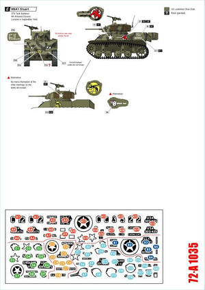Star Decals 72-A1035 US M5A1 Stuart. 1/72 – imagen 2