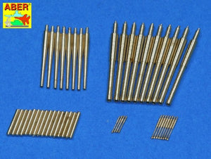 Aber 350L-52 Set of barrels 203mm x 10, 127mm x 8, 25mm x 8, 13mm x 4 for Japan Heavy Cruiser Mogami (1942) 1/350