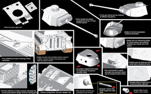 Dragon 6683 TIGER I Ausf.H2 7.5cm KwK 42 1/35 – immagine 3