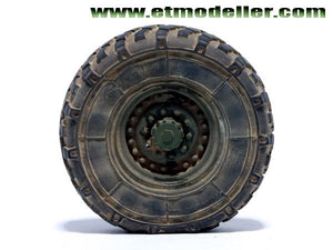 E.T. Model ER35-045 Modern US M1083 FMTV Standard Cargo Truck Weighted Road Wheels For TRUMPETER 1/35 – imagen 2