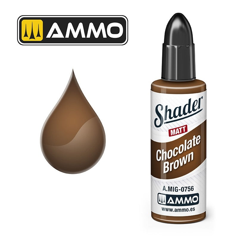 Munitions de Mig Jimenez A.MIG 0756 Shader Brun Chocolat Mat
