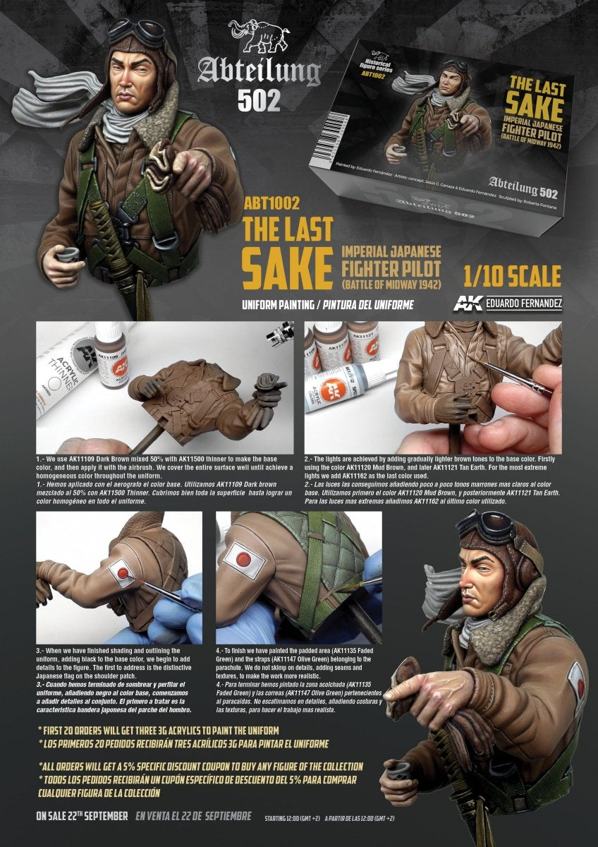 502 Abteilung ABT1002 THE LAST SAKE – IMPERIAL JAPANESE FIGHTER PILOT 1/10 – imagen 6