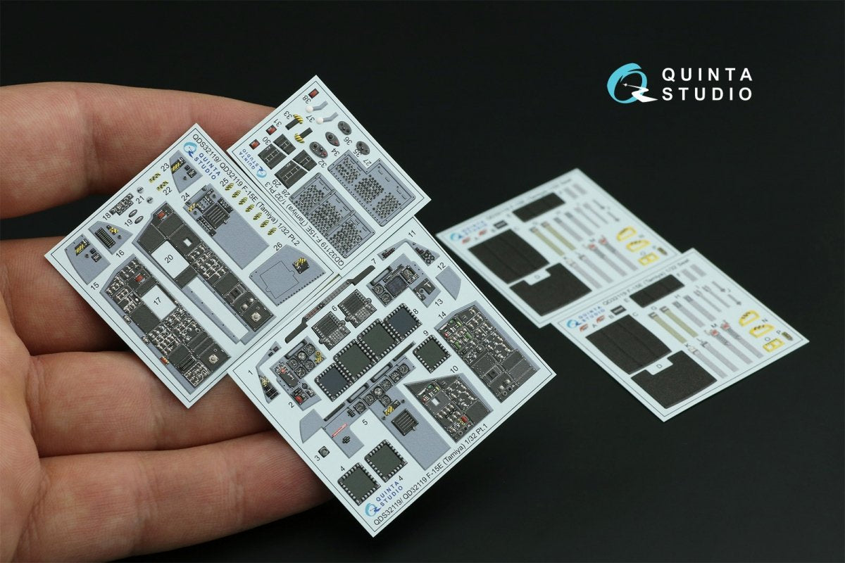 Quinta Studio QD32119 F-15E 3D-Printed &amp;amp; coloured Interior on decal paper ( Tamiya ) 1/32 – imagen 9
