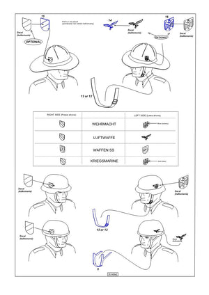 Casques allemands Aber 35A069 - inserts, sangles (1/35) – image 5