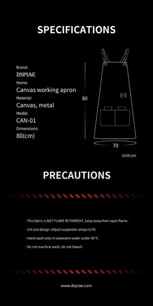 DSPIAE CAN-01 Canvas Working Apron / Płócienny fartuch roboczy – imagen 8