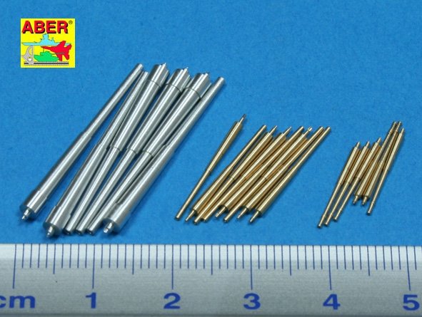 Aber 350L-44 Set of barrels 280mm x 6; 150mm x 8; 105mm x 6 for Admiral Graf Spee class battleships 1/350 – image 2