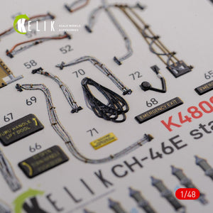 KELIK K48091 CH-46E Cargo compartment interior 3D decals for Academy kit 1/48 – Bild 8