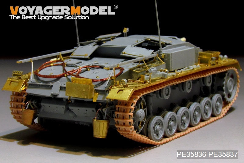 Voyager Model PE35837 WWII German StuG.III Ausf.E fenders For DRAGON 6688 1/35 – imagen 2