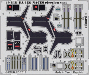Eduard 49636 EA-18G NACES ejection seat 1/48 ITALERI