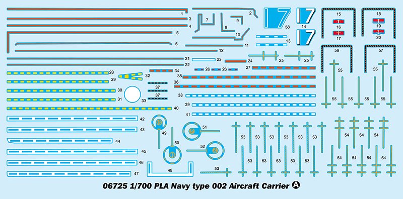 Trumpeter 06725 PLA Navy type 002 Aircraft Carrier 1/700 – imagen 7
