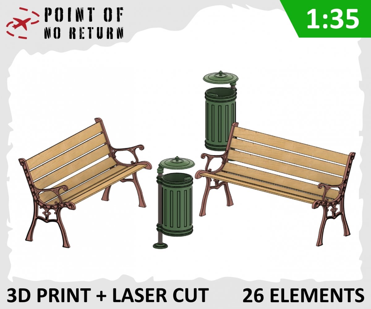 Point de non-retour 3522009 Bancs et poubelles du parc 1/35