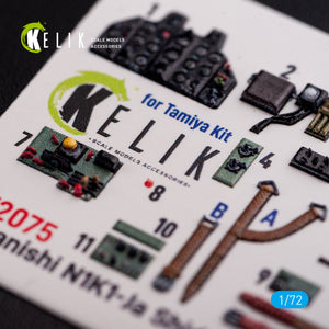 KELIK K72075 N1K1-Ja Shiden Type 11 interior 3D decals for Tamiya kit 1/72 – imagen 5