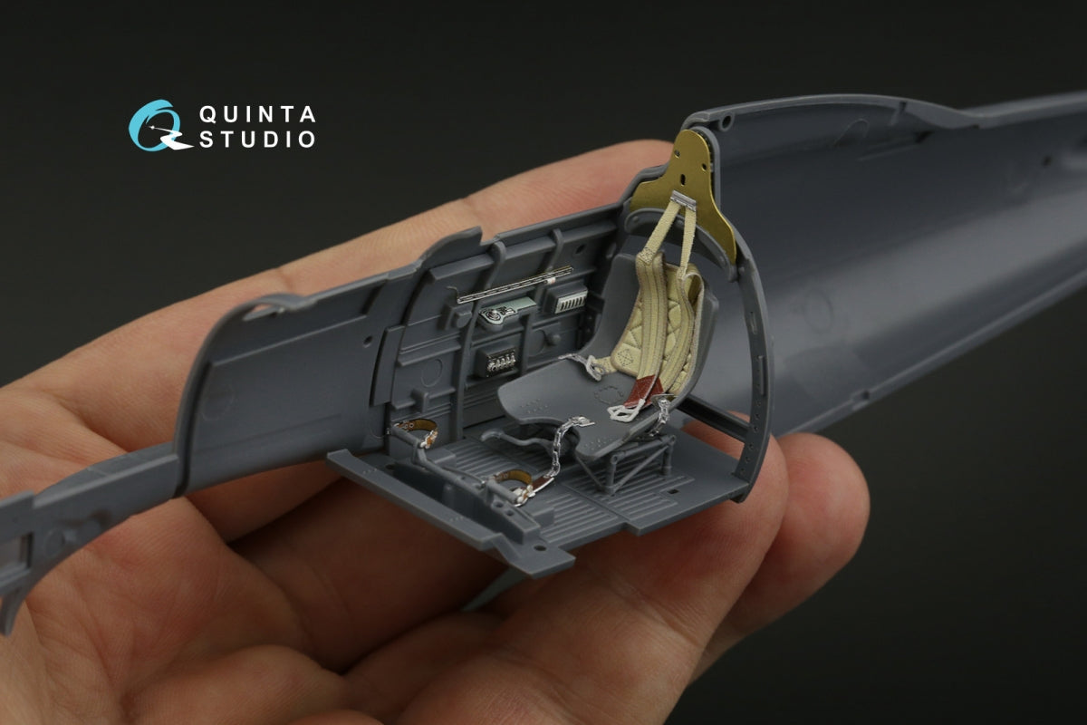 Quinta Studio QD32201 Macchi MC.202 Folgore Early 3D-Printed &amp;amp; coloured Interior on decal paper (Italeri) 1/32 – immagine 5